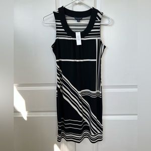 Banana Republic Black and White Sleeveless Dress